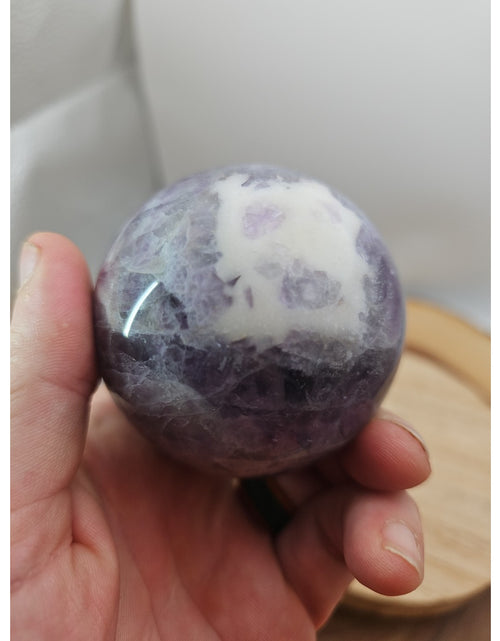 Load image into Gallery viewer, 1.09lb Natural Rainbow Fluorite Quartz Crystal Sphere Ball Polished

