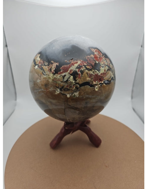 Load image into Gallery viewer, 12.1LB Natural volcano Agate Quartz sphere Crystal Ball Mineral specimen Healing
