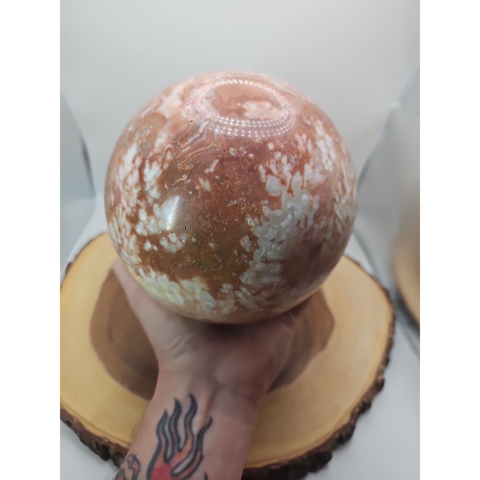 10.42LB Natural Chocolate Agate Sphere Ball Reiki Gem