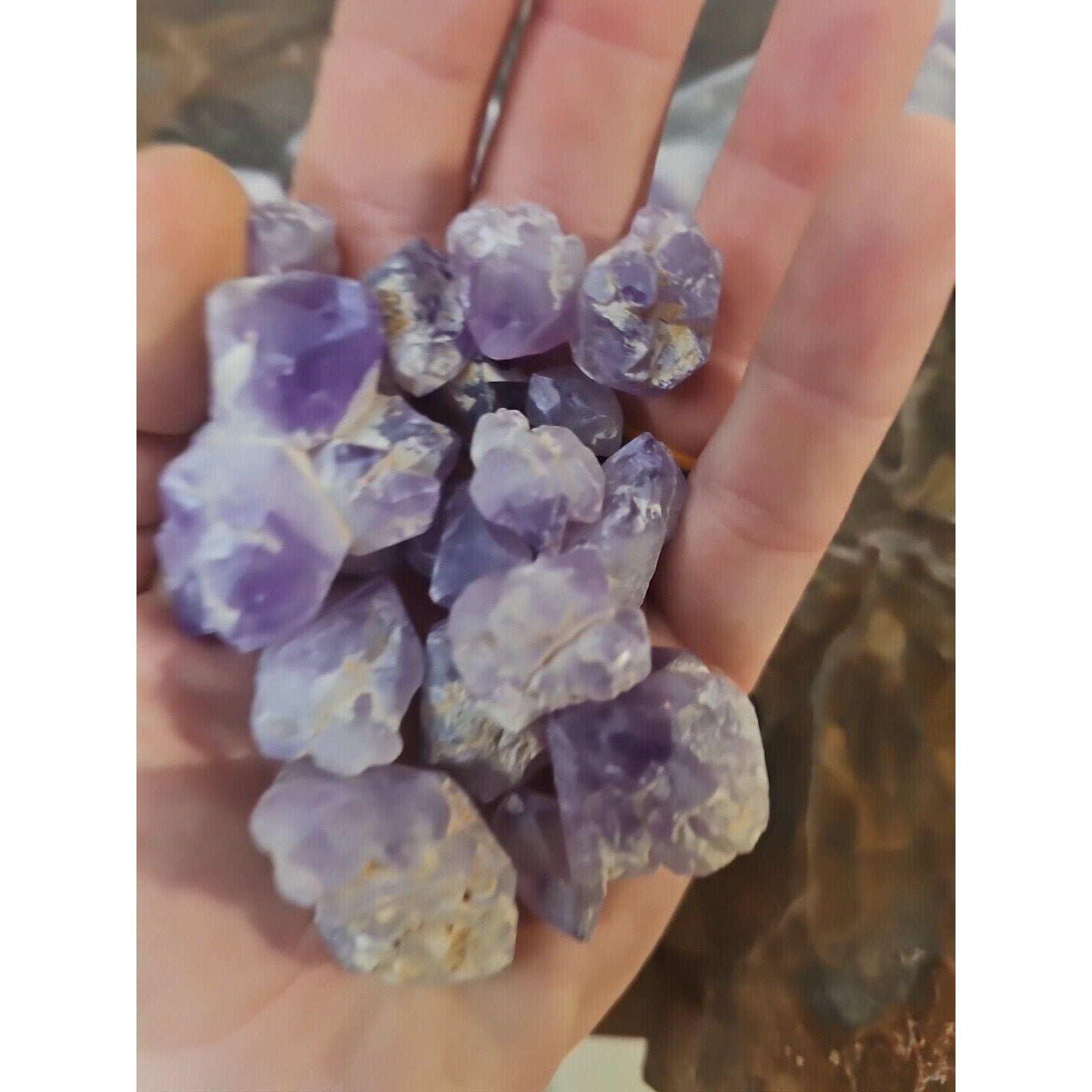 1LB Raw Natural Purple Amethyst Quartz Crystal Points Rough Stone Jewelry Stone