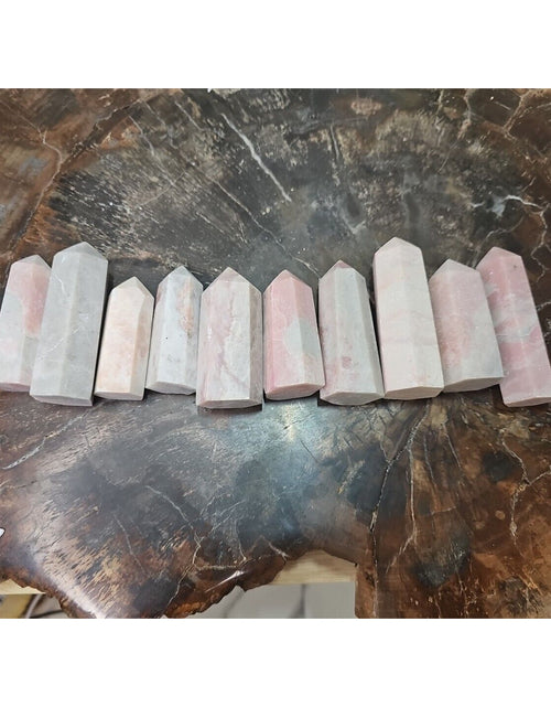 Load image into Gallery viewer, 10Pcs Natural Pink Opal Crystal Gem Stone Point Tower Healing Angel Skin
