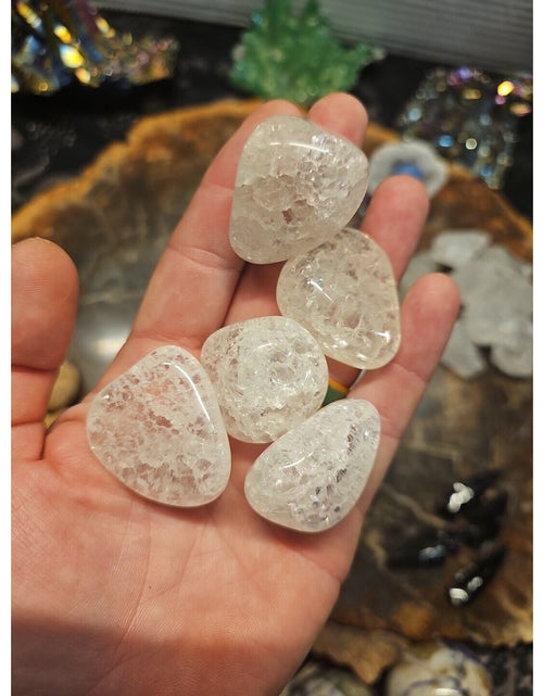 Load image into Gallery viewer, 5 Pack Crackel Quartz Tumbled Stones:
