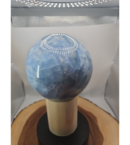 9.17LB Natural Blue crystalThe bal Quartz carved crystal decoration healing