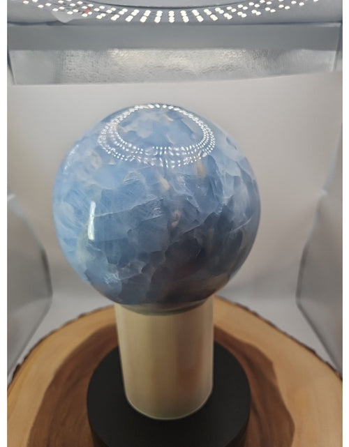 Load image into Gallery viewer, 9.17LB Natural Blue crystalThe bal Quartz carved crystal decoration healing
