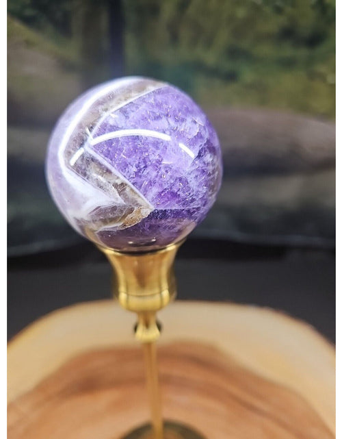 Load image into Gallery viewer, Amethyst Sphere 53mm W/Stand
