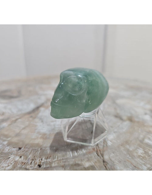 Load image into Gallery viewer, Natural fluorite skull quartz hand carved crystal skull healing. 80grams
