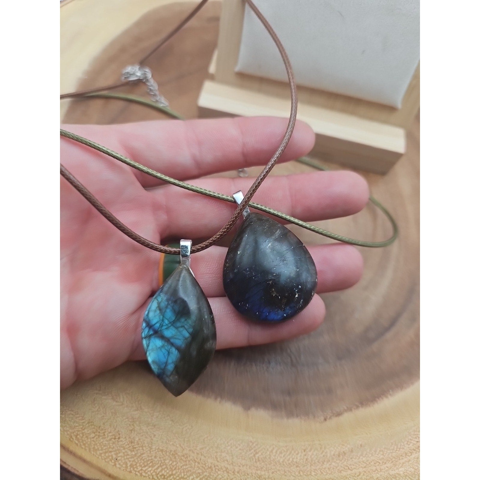 Labradorite Crystal Pendant 1 Each