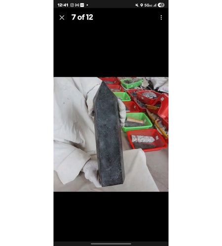 10.5LB 13" Natural Ancient Jasper Black Toumaline Crystal Tower Points Healing