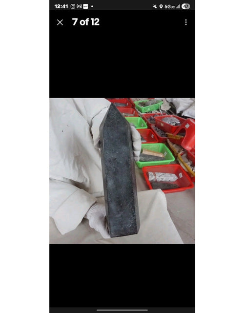 Load image into Gallery viewer, 10.5LB 13&quot; Natural Ancient Jasper Black Toumaline Crystal Tower Points Healing
