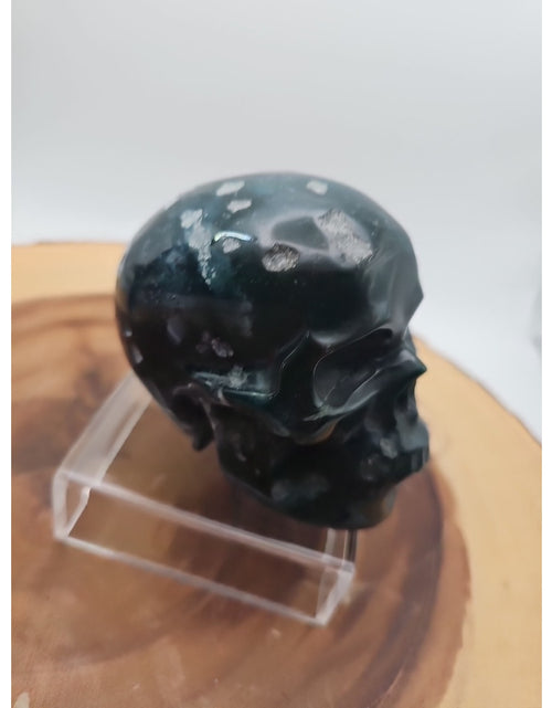 Load image into Gallery viewer, Moss Agate Skull 1.37lb
