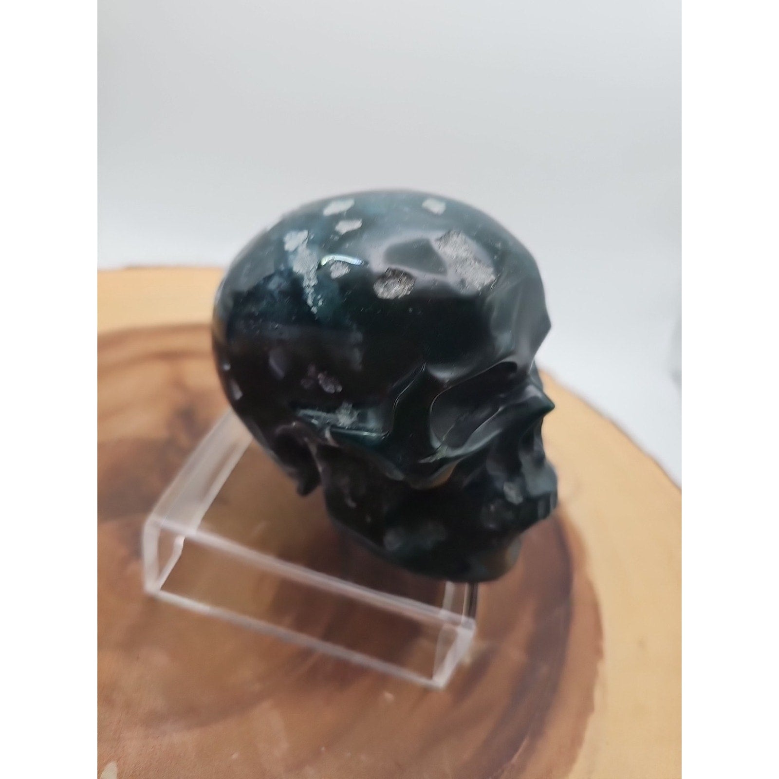 Moss Agate Skull 1.37lb