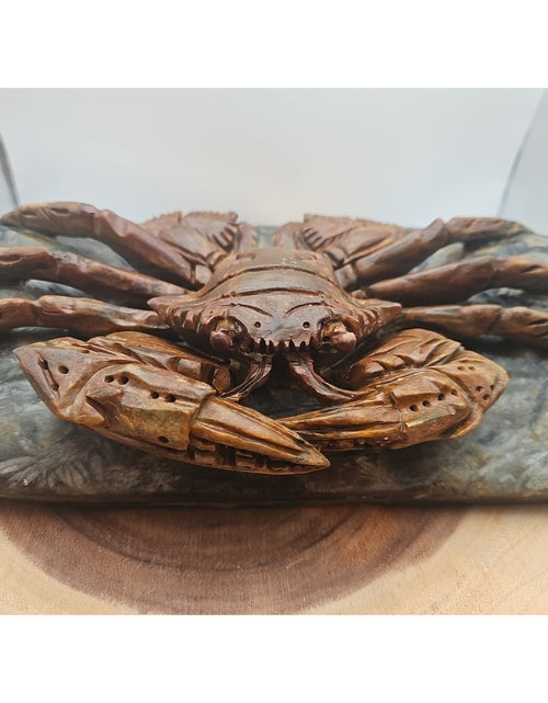 Load image into Gallery viewer, 7.4LB Natural Mao Gong shi crab skull hand carved crystal specimen healing
