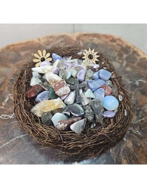 Load image into Gallery viewer, Tumbled Stones In Birds Nest 400g
