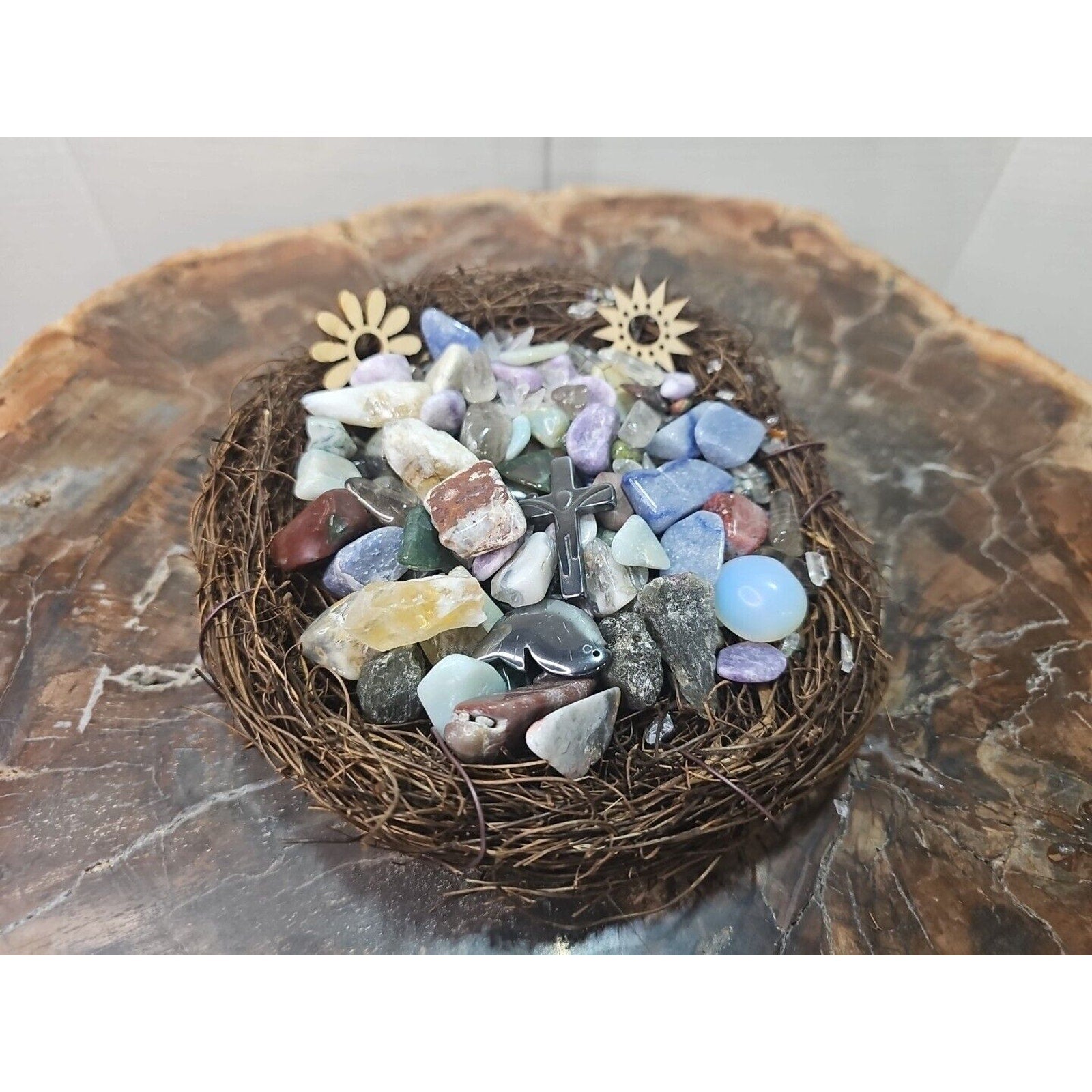 Tumbled Stones In Birds Nest 400g