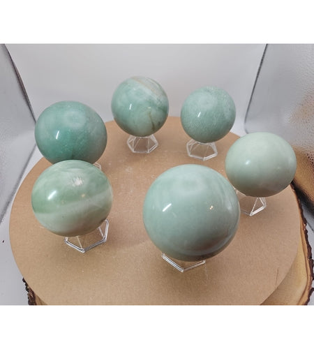 5.26LB 6Pcs A Set Of Natural Quartz Crystal Jasper Sphere Ball Polished Healing