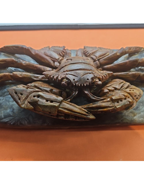 Load image into Gallery viewer, 7.4LB Natural Mao Gong shi crab skull hand carved crystal specimen healing
