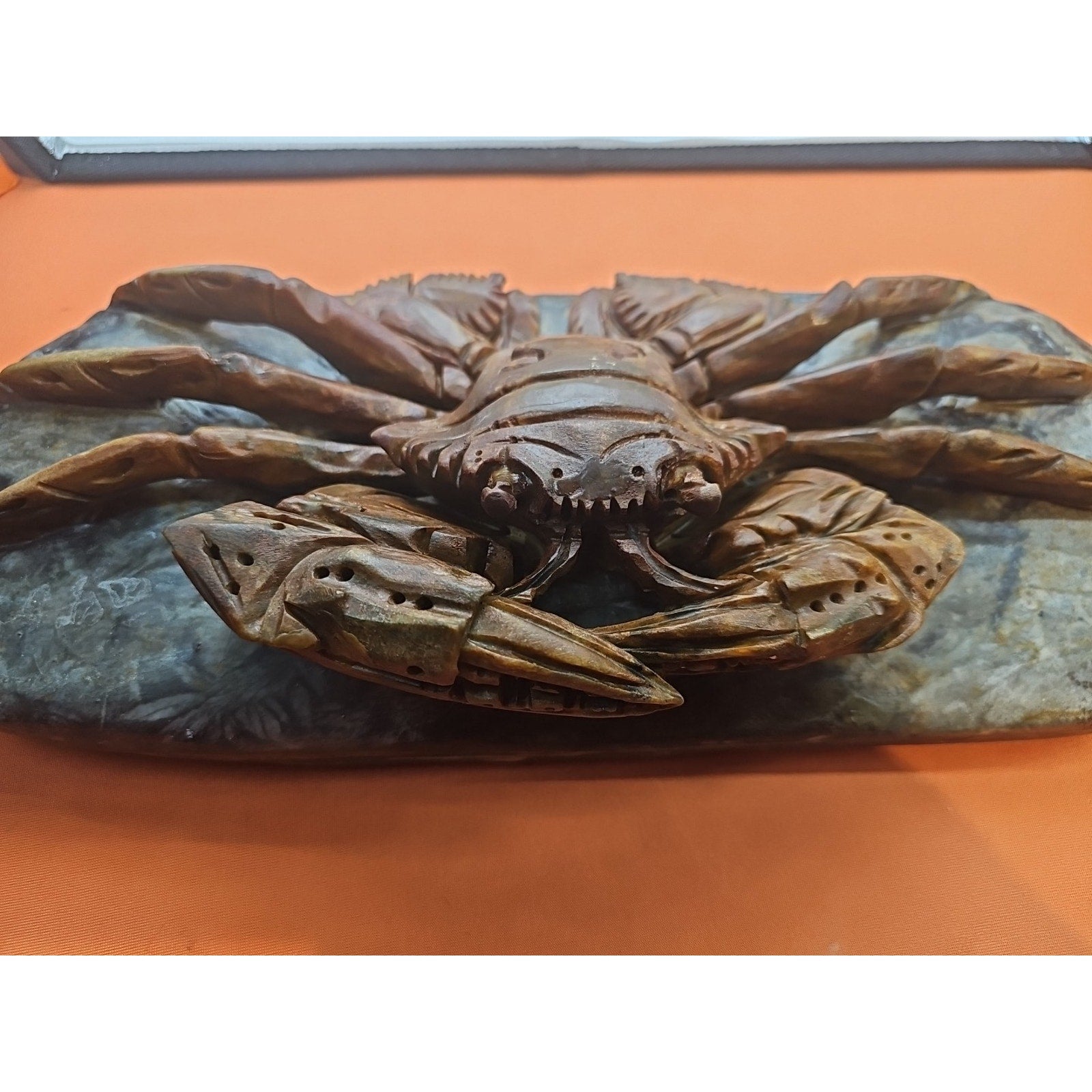 7.4LB Natural Mao Gong shi crab skull hand carved crystal specimen healing