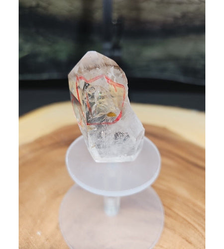 Quartz Crystal cluster Natural W/trapped Water 2 Spots 53gr