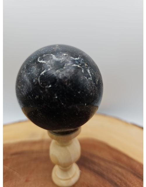 Load image into Gallery viewer, Arfvedsonite Garnet Sphere 276g With Stand
