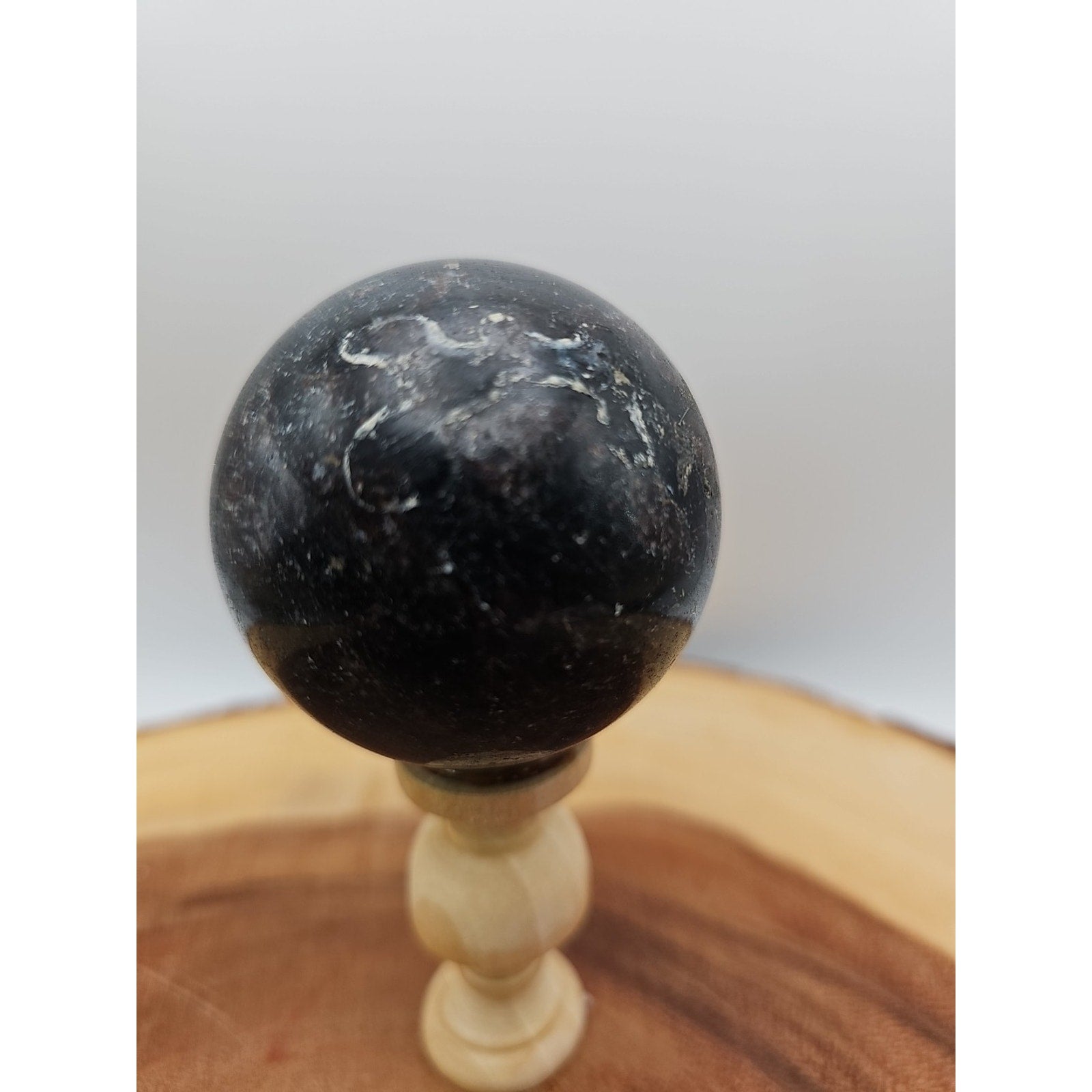 Arfvedsonite Garnet Sphere 276g With Stand