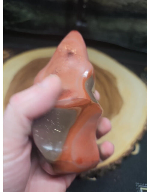 Load image into Gallery viewer, 1.25LB 1Pcs Natural Polychrome Ocean Jasper Crystal Flame Point Carved Healing
