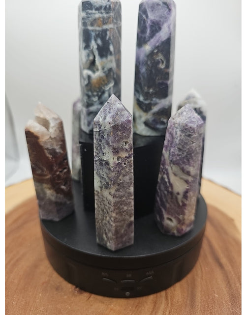 Load image into Gallery viewer, 2Pcs Natural Rainbow Fluorite Quartz Crystal Point Tower Polished 4in Tall Avg
