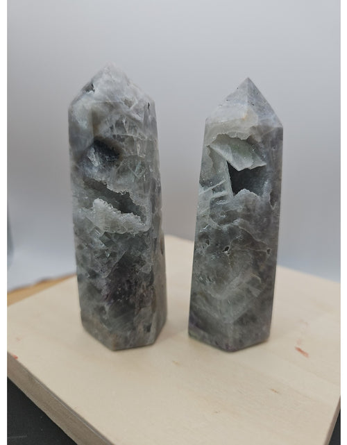 Load image into Gallery viewer, Fluorite Crystal Towers 1 Pair .56lb
