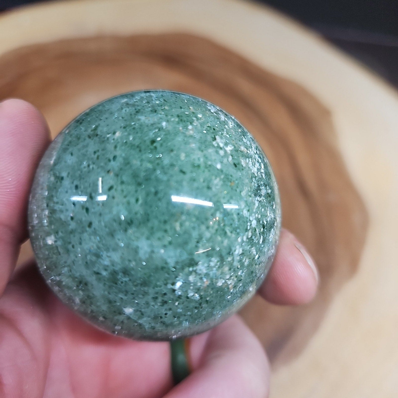 Ocean jasper quartz sphere