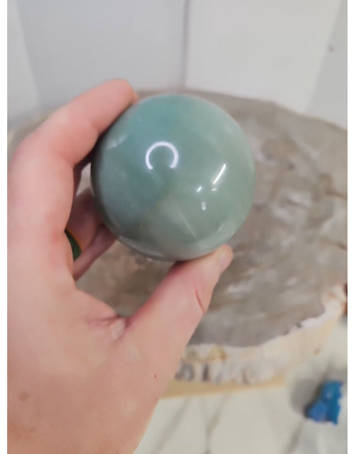 Load image into Gallery viewer, 426g Natural Quartz Crystal Jasper Sphere Ball Polished Healing W/Stand 67mm
