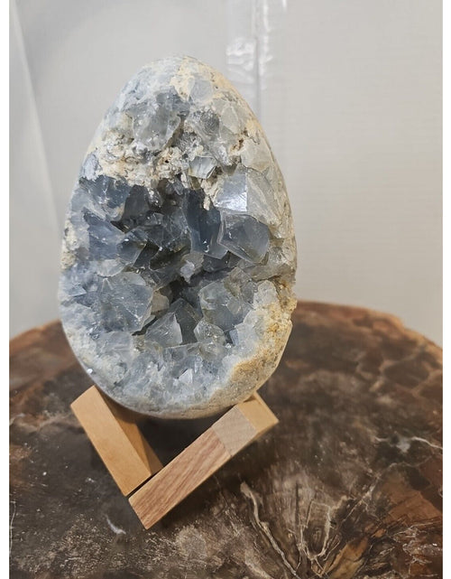 Load image into Gallery viewer, 4.61lbs Natural Baby Blue Celestite Quartz Crystal Geode Cluster Points Brazil
