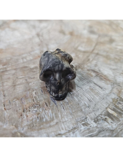 Load image into Gallery viewer, Natural Skull Lot of 5 Skulls: Spider Web Jaspers Fluorite Labrodite, Obsidian
