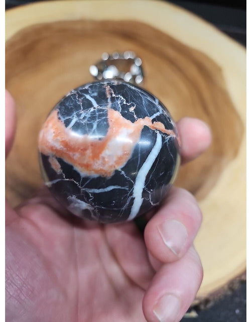 Load image into Gallery viewer, Ocean Jasper Sphere .75lbs 58mm. W/ Elephant Stand

