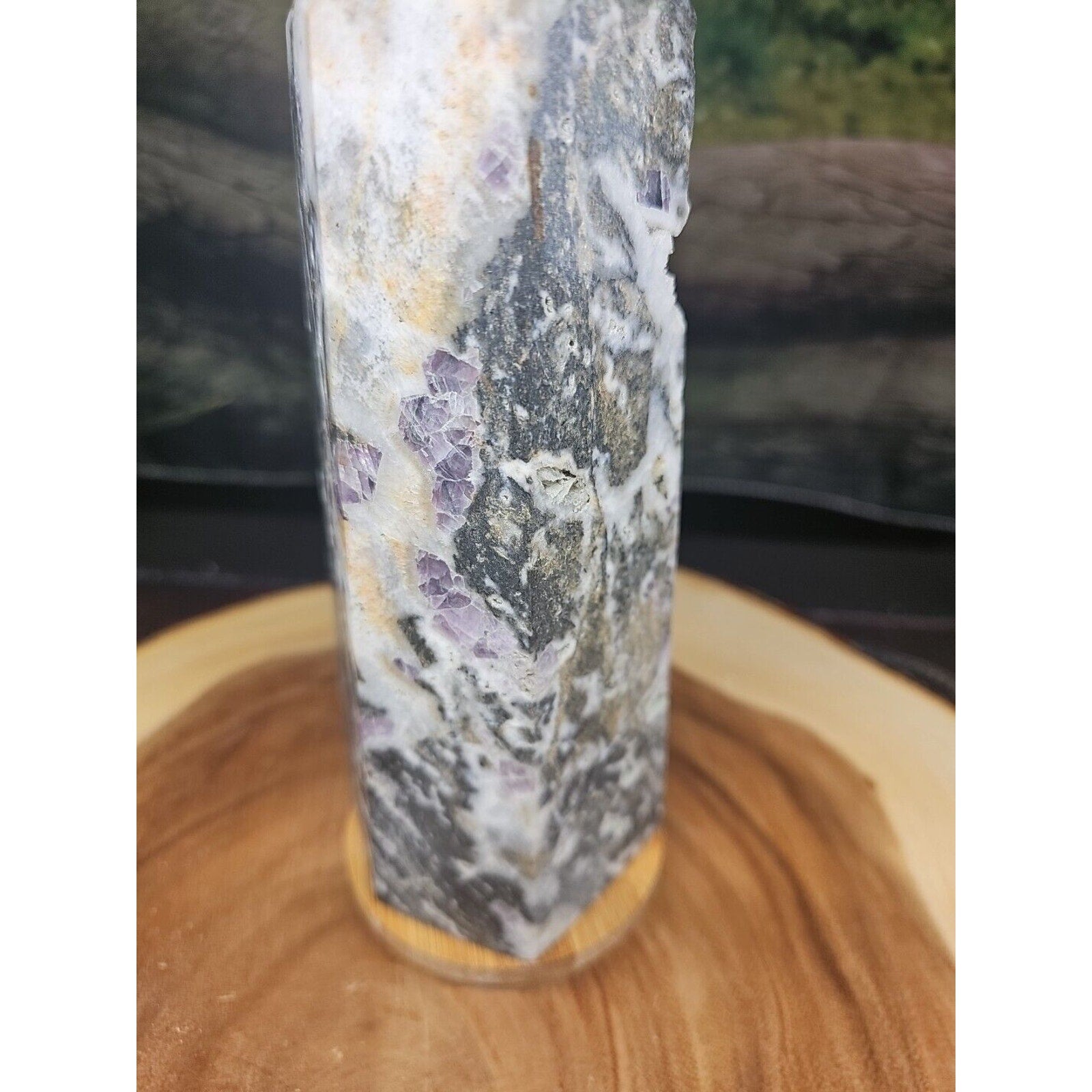 3.41LB 1Pcs Natural Rainbow Fluorite Quartz Crystal Point Tower Polished Healing