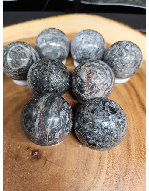 Load image into Gallery viewer, 1each Natural Quartz Crystal Jasper Sphere Ball Healing 40mm W/ring Stand Random
