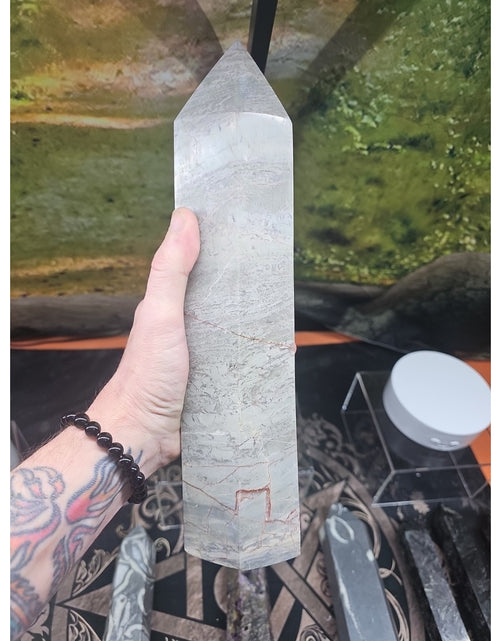 Load image into Gallery viewer, 6.66lbs 12in Tall Ocean Jasper Crystal Point
