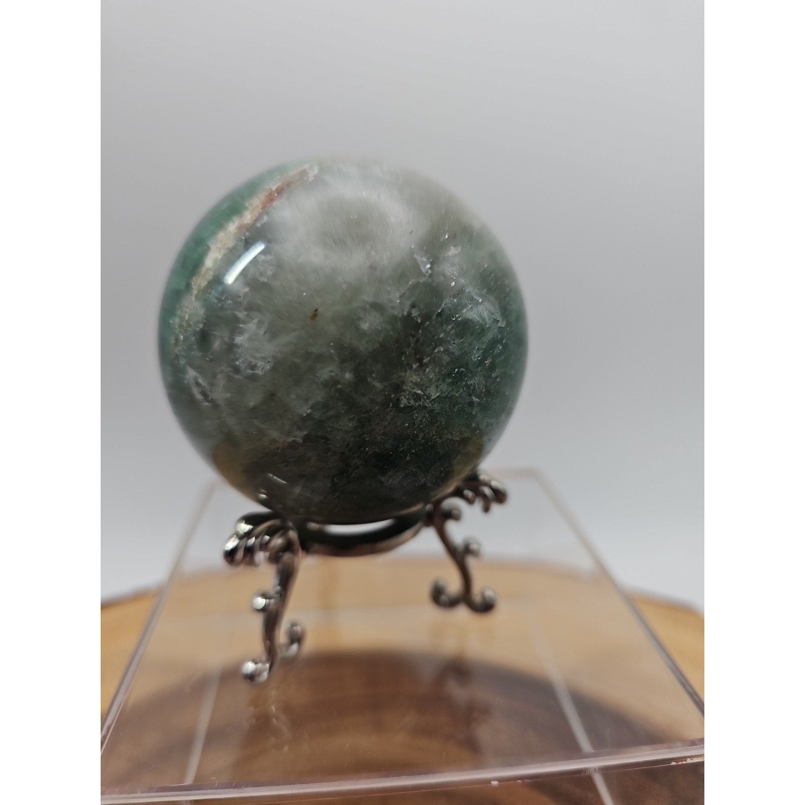 Green Strawberry Quartz 62mm .73lb W/stand