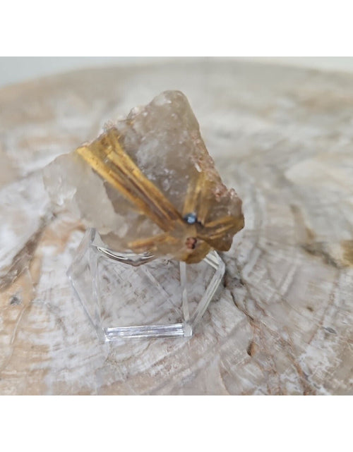 Load image into Gallery viewer, RARE NATURAL Golden Hair Rutilated Quartz Crystal Specimen
