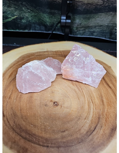 Load image into Gallery viewer, 1 Pair Rose Wuartz Raw Chunk 1lb
