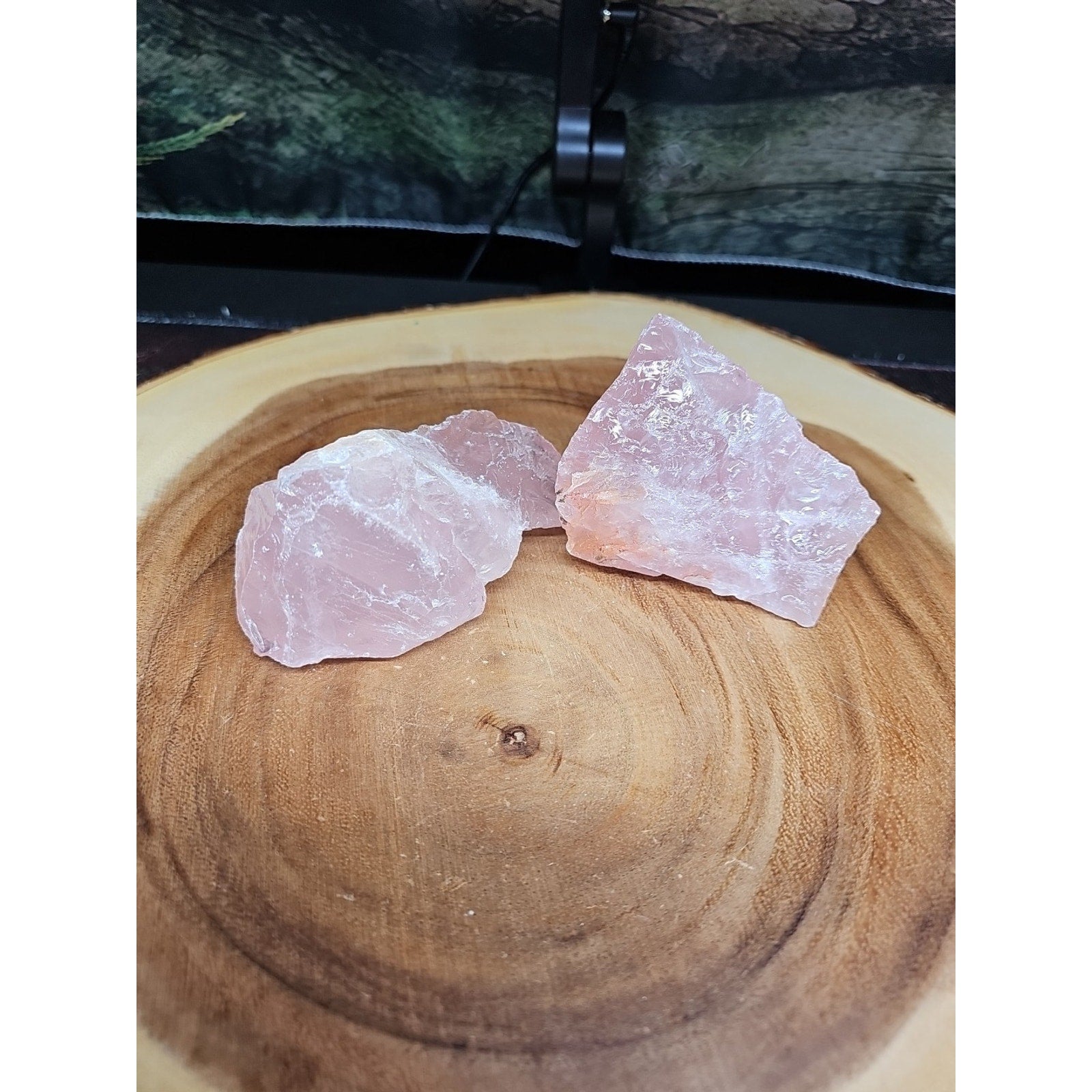 1 Pair Rose Wuartz Raw Chunk 1lb
