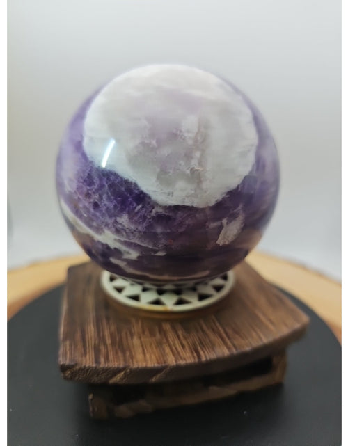 Load image into Gallery viewer, 1.27LB Natural Dream Amethyst Quartz Crystal Sphere Ball Healing
