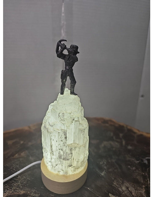 Load image into Gallery viewer, 356g selenite tower lamp W/led
