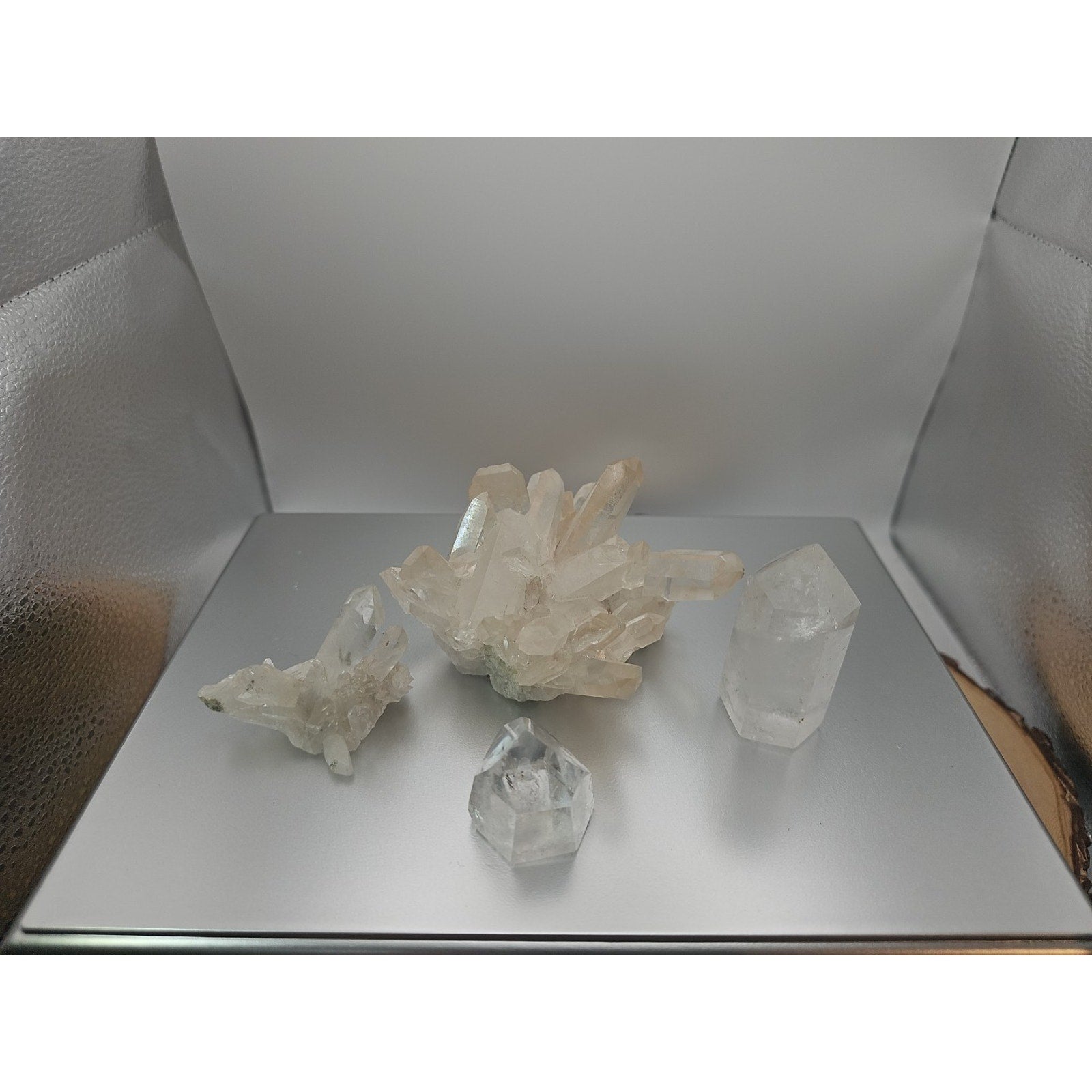 Quartz Crystal Cluster .97lb 4pcs