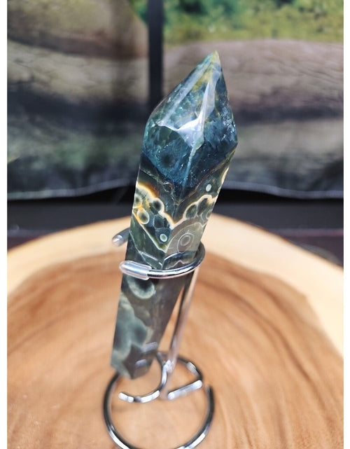 Load image into Gallery viewer, Moss Agate Generator W/Stand 220grams
