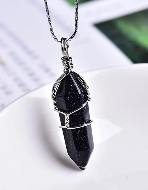 Load image into Gallery viewer, Natural Amethyst Crystal Point Pendant: DIY Jewelry Gift
