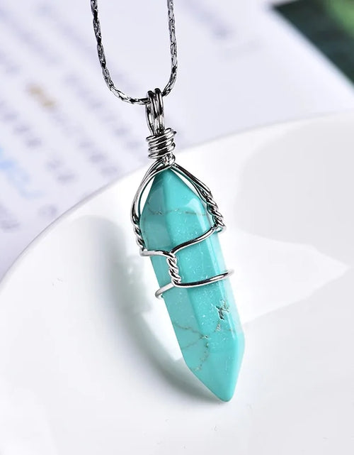 Load image into Gallery viewer, Natural Amethyst Crystal Point Pendant: DIY Jewelry Gift
