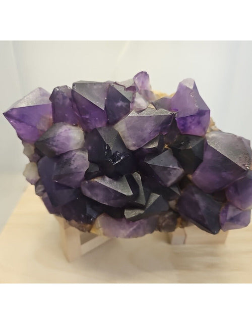 Load image into Gallery viewer, Large Crystal cluster natural amethyst geode quartz 8.2lb Point Crystal
