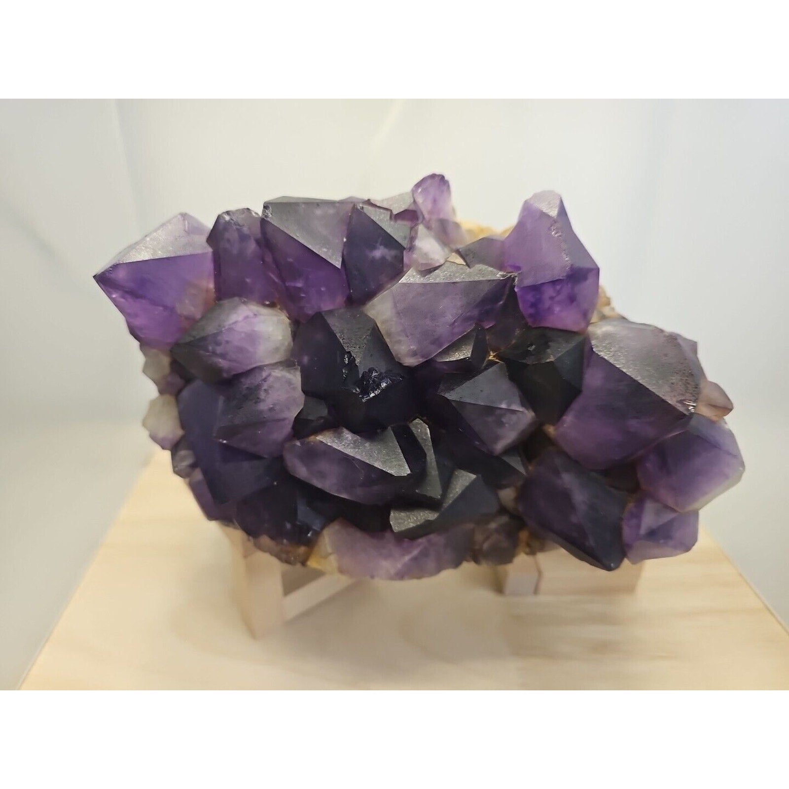 Large Crystal cluster natural amethyst geode quartz 8.2lb Point Crystal