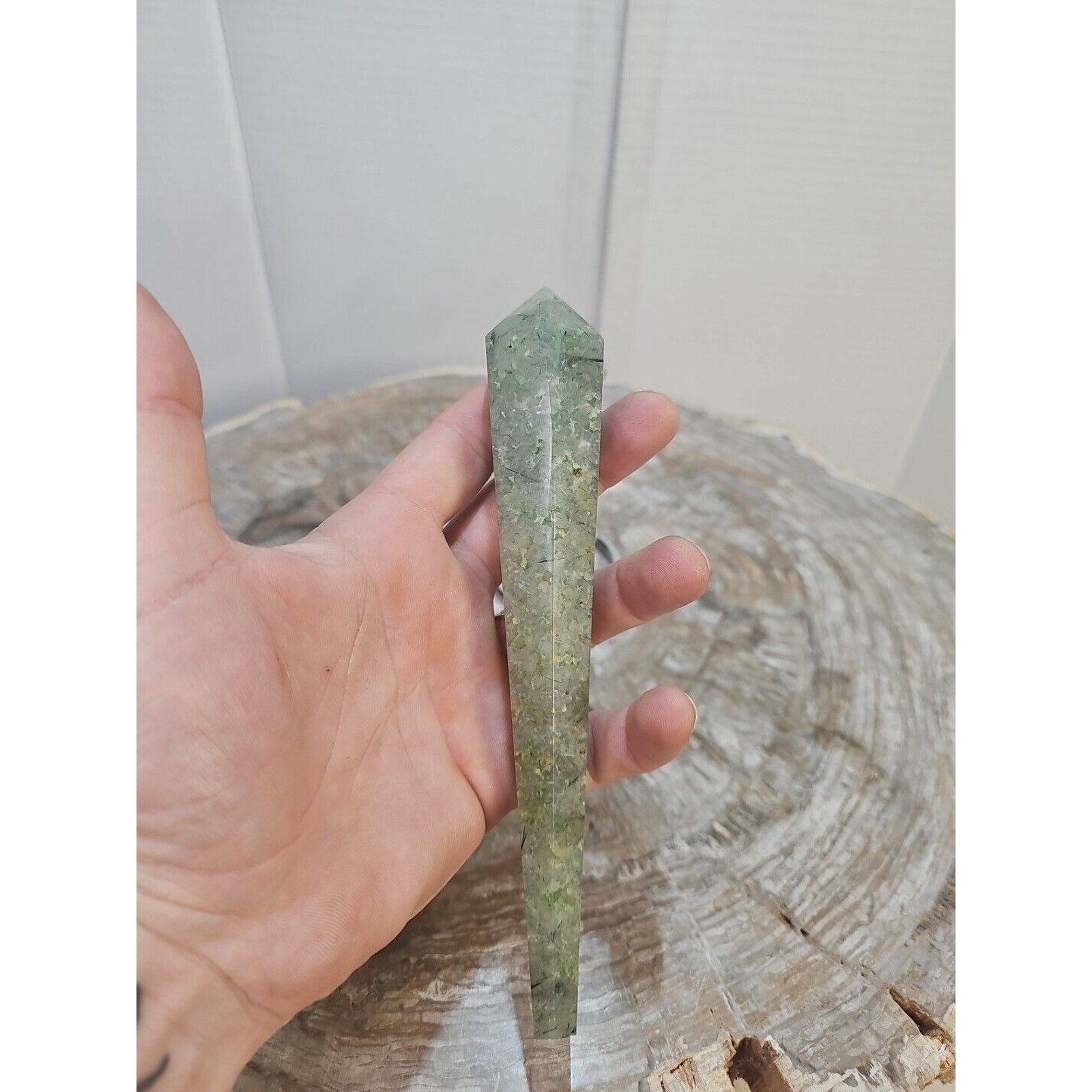 168g Grape Stone Scepter W/Stand 7in Long