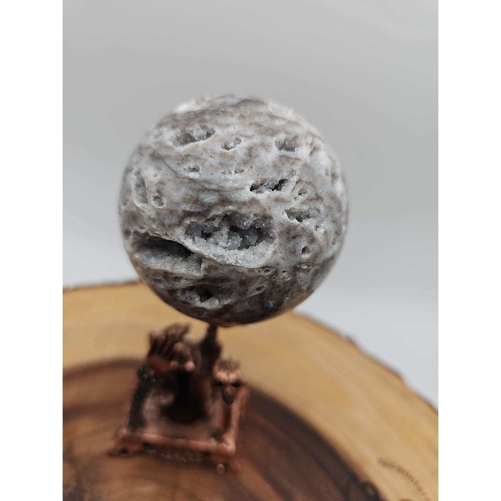Druzy Ocean Jasper Sphere 62mm With Stand
