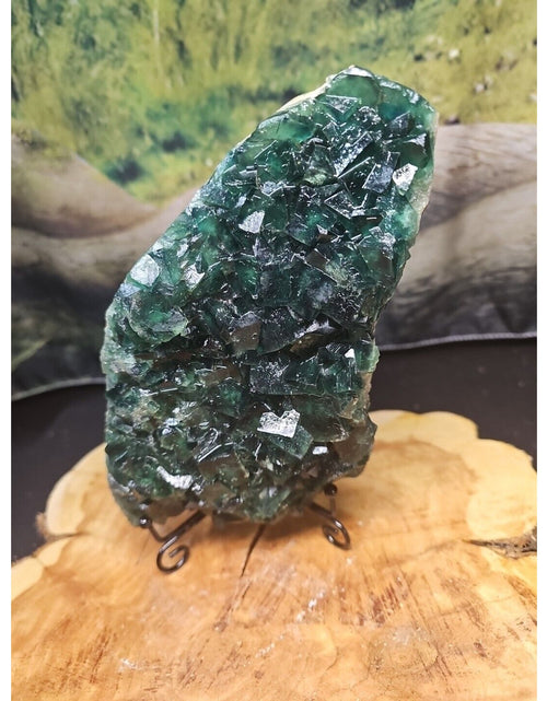 Load image into Gallery viewer, 3.2lb NATURAL Green FLUORITE Quartz Crystal Cluster Mineral Specimen
